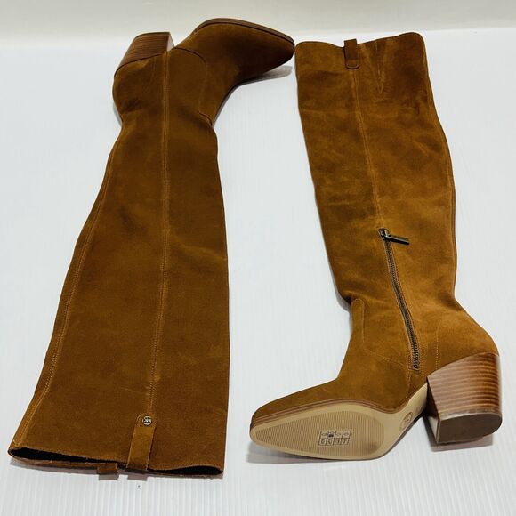 Michael Kors Harlow Women 7M Over The Knee Boots Brown Suede Side Zip NWOB $325 - Picture 6 of 13